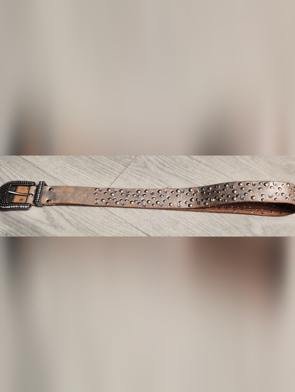 Arizona Jean Company Brown Leather Belt with Metal Accents